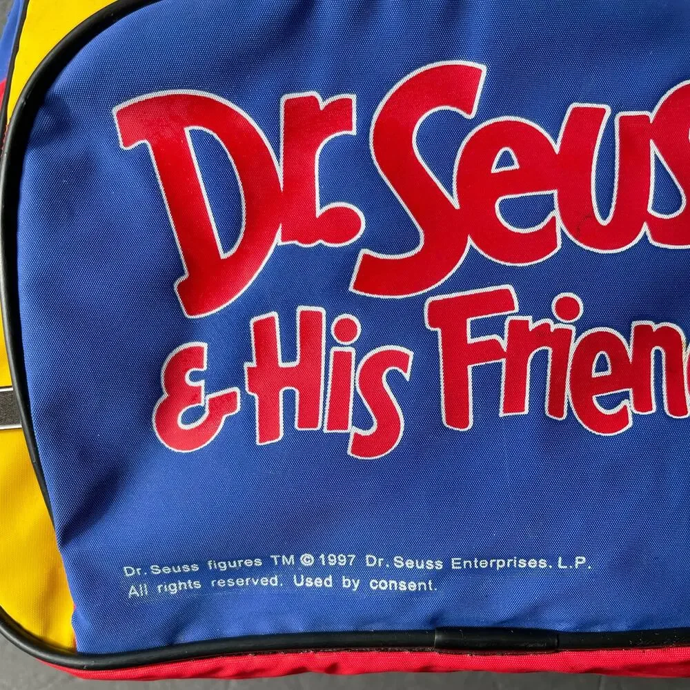 Vintage Dr. Seuss And His Friends Backpack Kid Child 1997